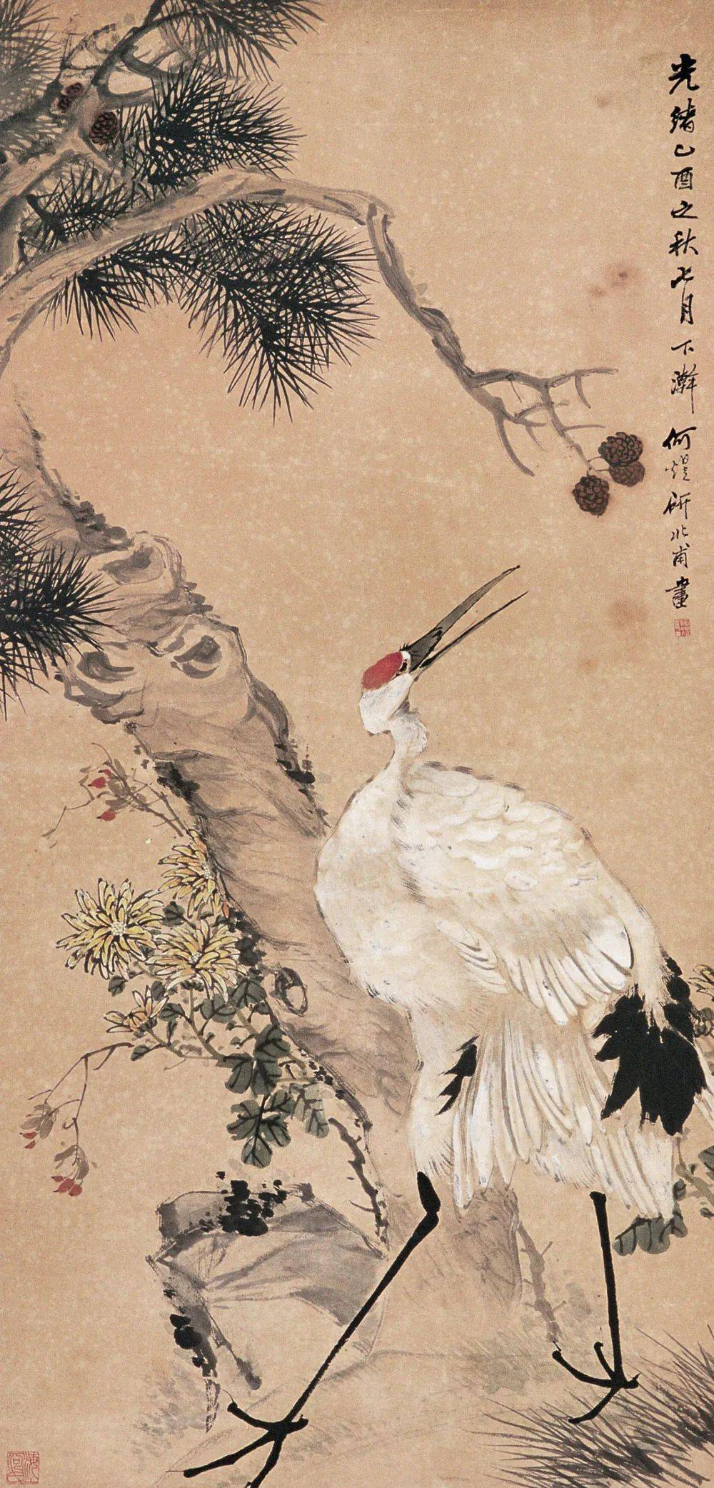 他的花鸟画,栩栩如生,既俗又雅,深得人心_朱梦庐_任伯年_上海