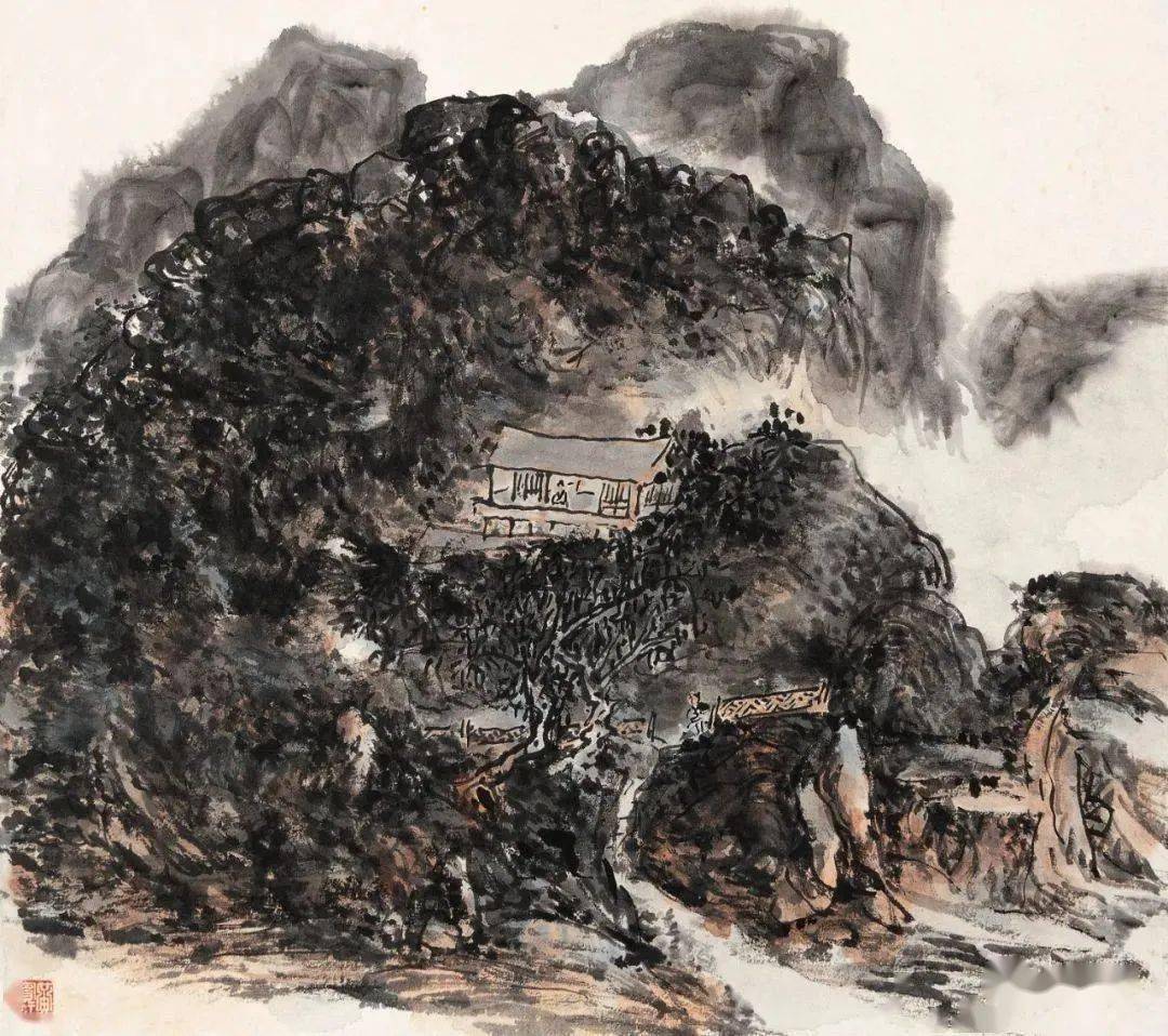 八雅轩丨【八雅丹青】黄宾虹20幅山水小品,润含春雨_笔墨_用墨_苍辣