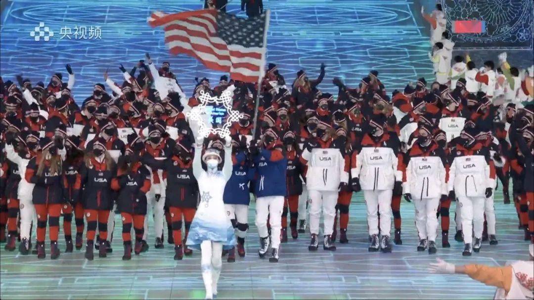 冬奥会美国队入场图片