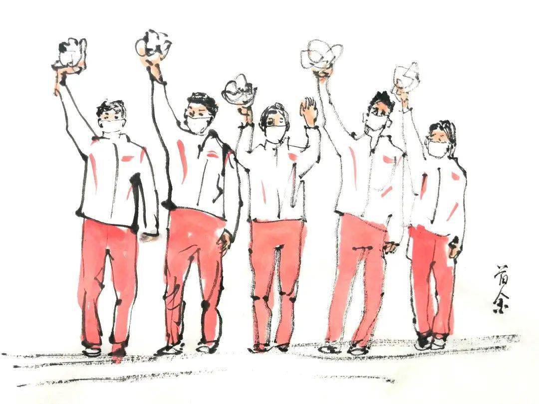 用速写的方式定格,为北京冬奥助力,为奥运健儿加油!