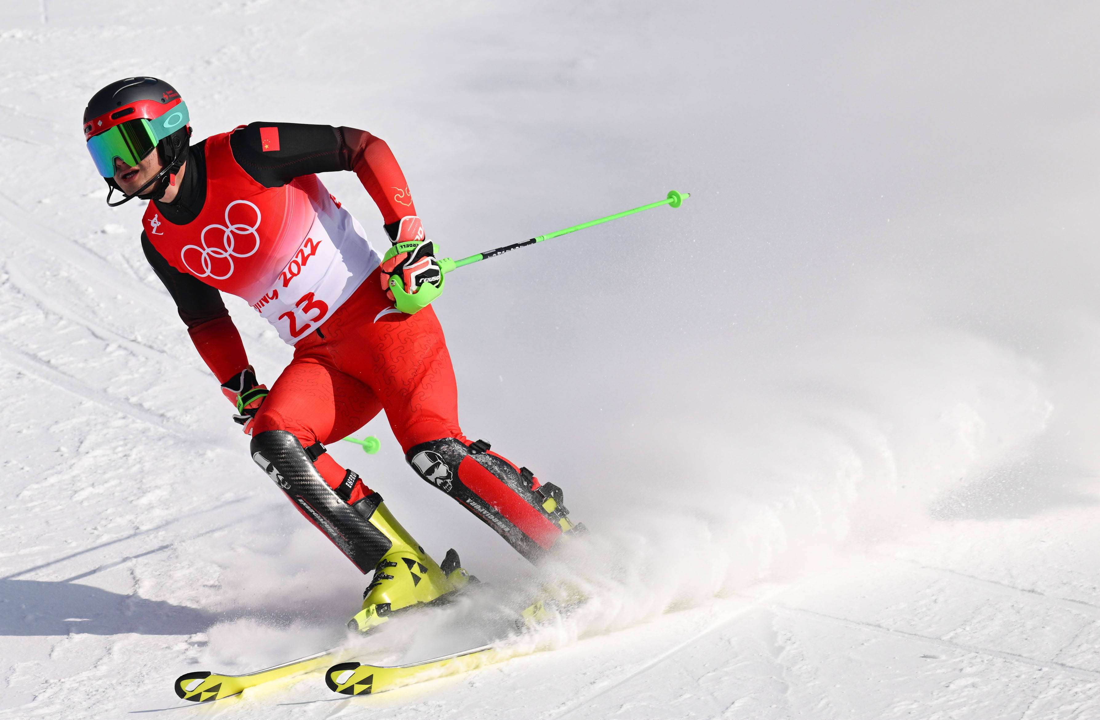 高山滑雪——男子全能比赛赛况_新华社_张晨霖_北京