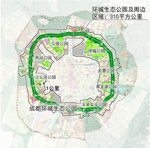 成都环城生态公园地图图片