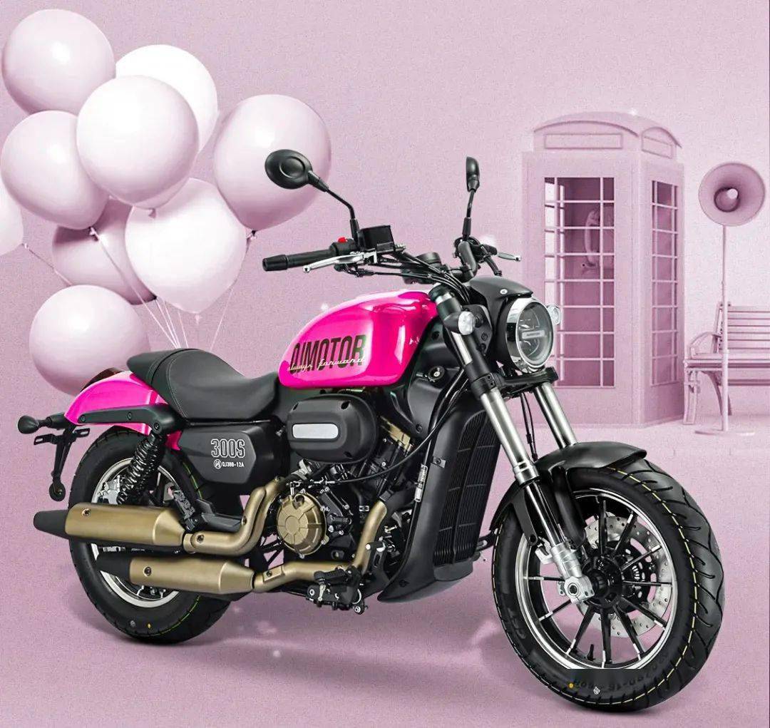 情人节限定,qjmotor推出限量100台的闪300s真爱粉