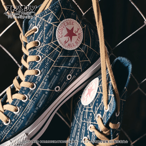 帆布鞋 模玩周边：CONVERSE×《JoJo的奇妙冒险 石之海》空条徐伦帆布鞋