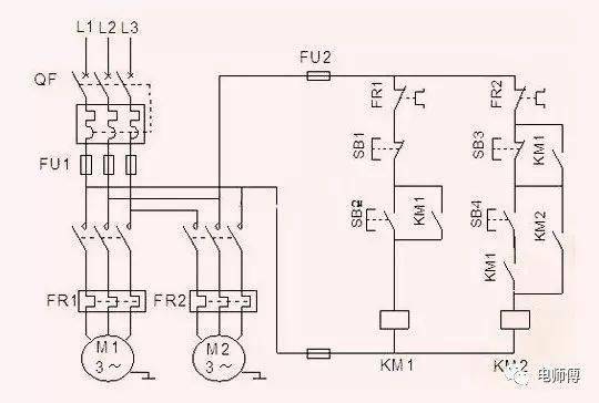 多种电动机拖动设备控制线路图_起动_版权_电力