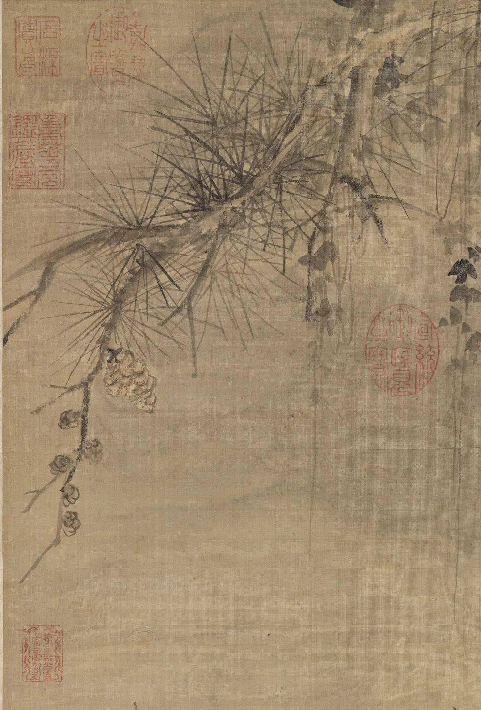 赏画恽寿平五清图