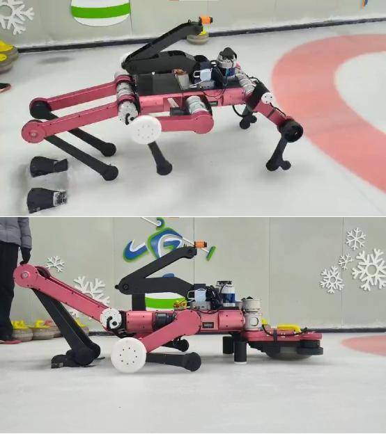 世界首款模仿人投掷冰壶的六足机器人“选手”亮相冬奥