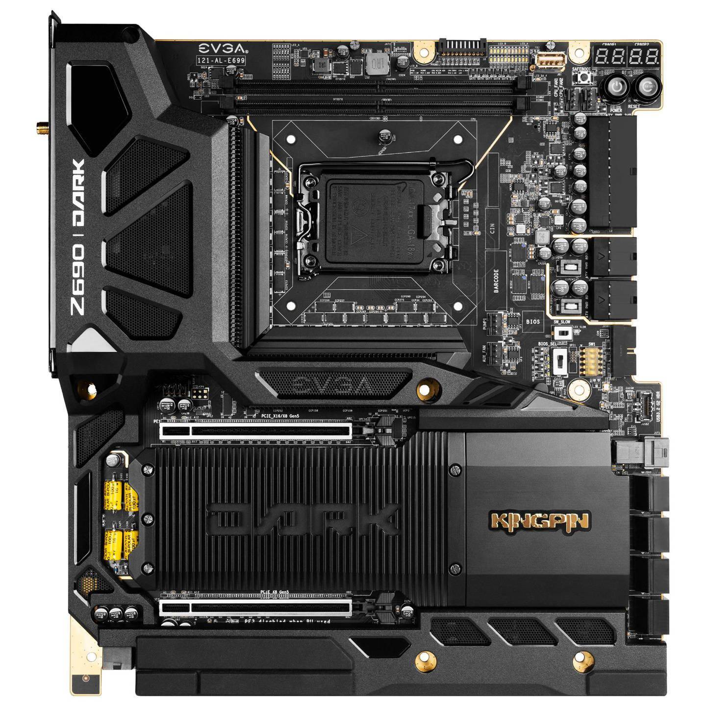 EVGA 发布 Z690 DARK K|NGP|N 主板：21 相供电，10 层 PCB