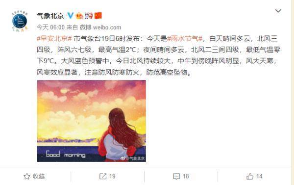 今日最高温度排行_注意保暖!北京今日最高气温2℃,北风持续较大