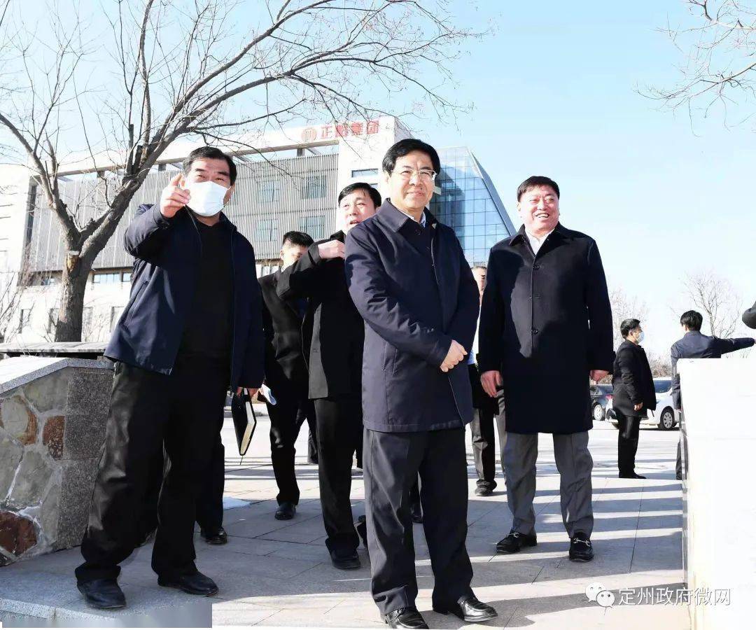 2月20日,市委书记张涛就工业企业生产经营情况到正阳科技工业园调研时