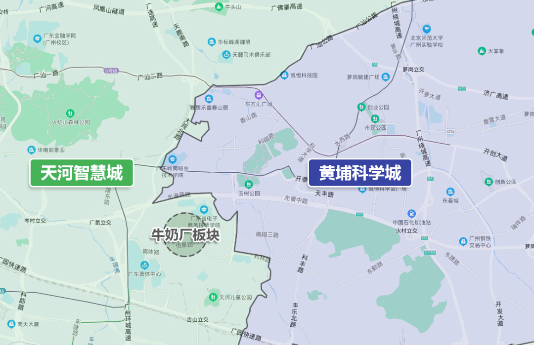 科学城和牛奶厂的房价较量