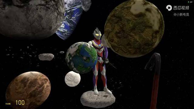 太空上面有个超大的迪迦在保护地球原来世界上真的有奥特曼