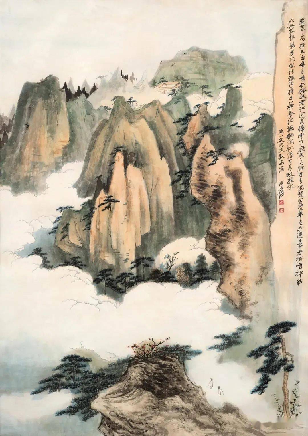 张大千画黄山在写生中感受山川气韵领悟历代皴法