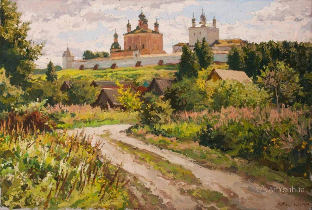 俄罗斯功勋艺术家叶夫根尼维克多罗维奇罗马什科风景油画作品欣赏