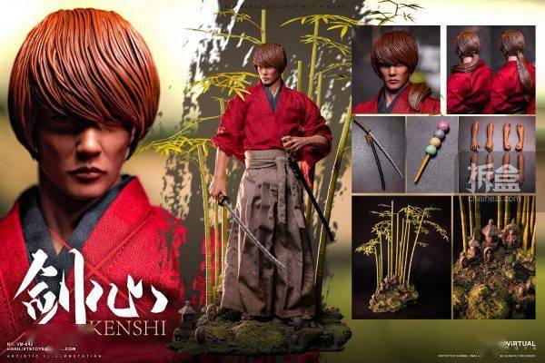 日式|VTSTOYS 1/6 KENSHI 剑心 可动人偶兵人12寸