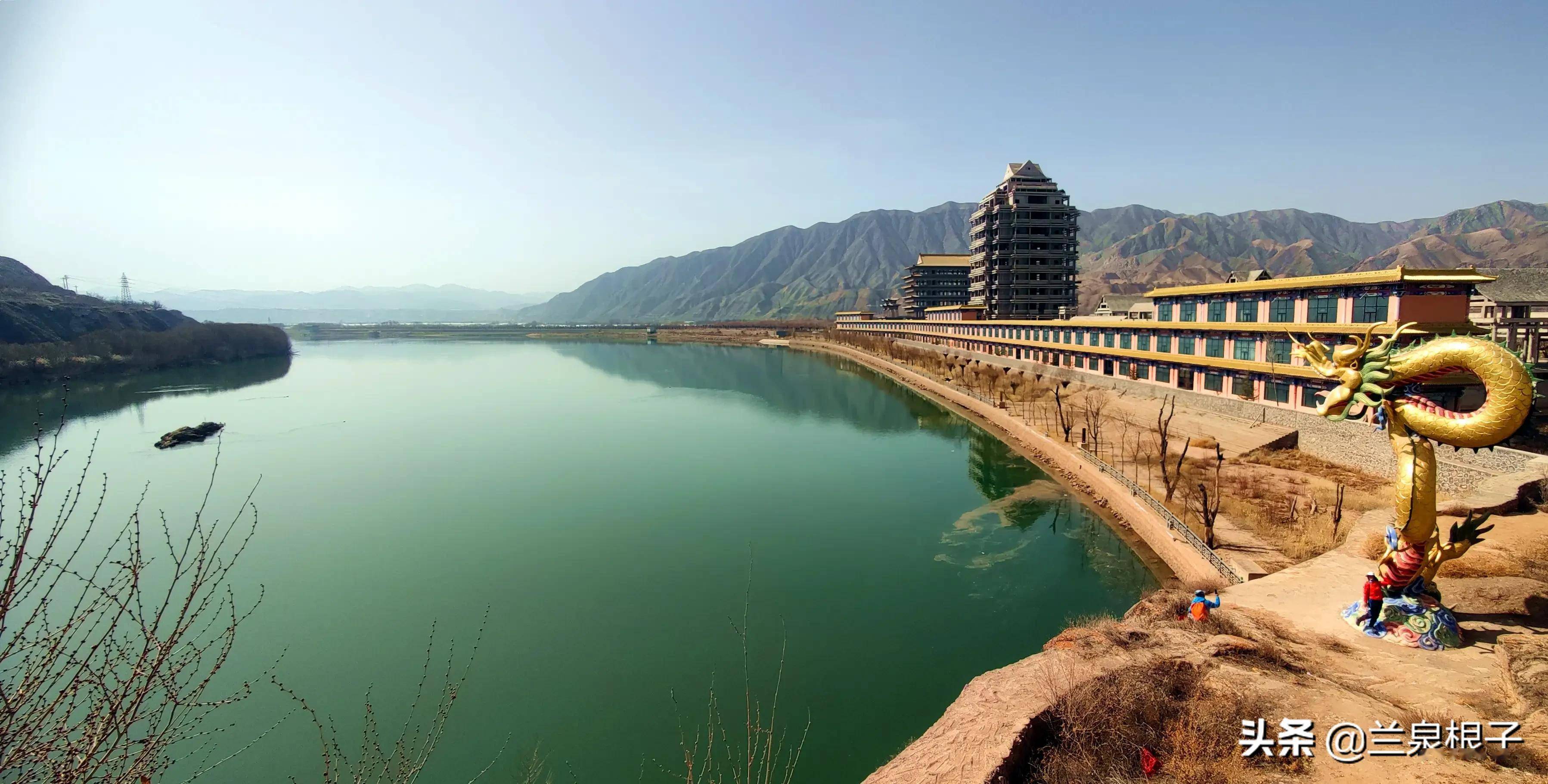 兰州皋兰陇上黄河楼仿古建筑群古意浓浓历史感满满