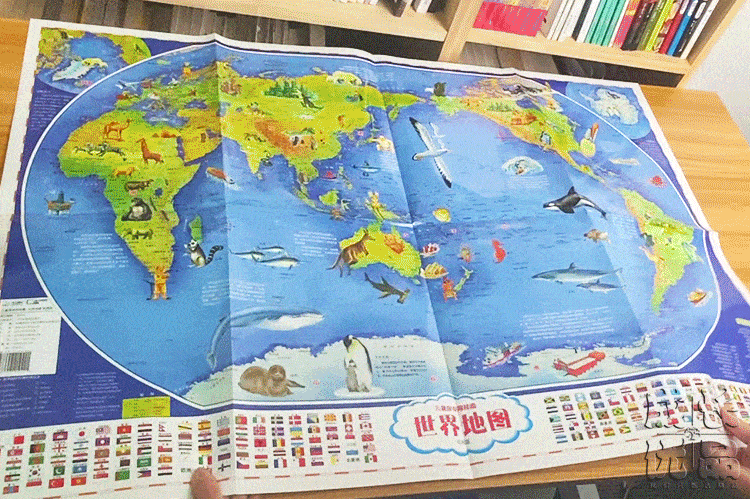 世界地图的英语放大图片