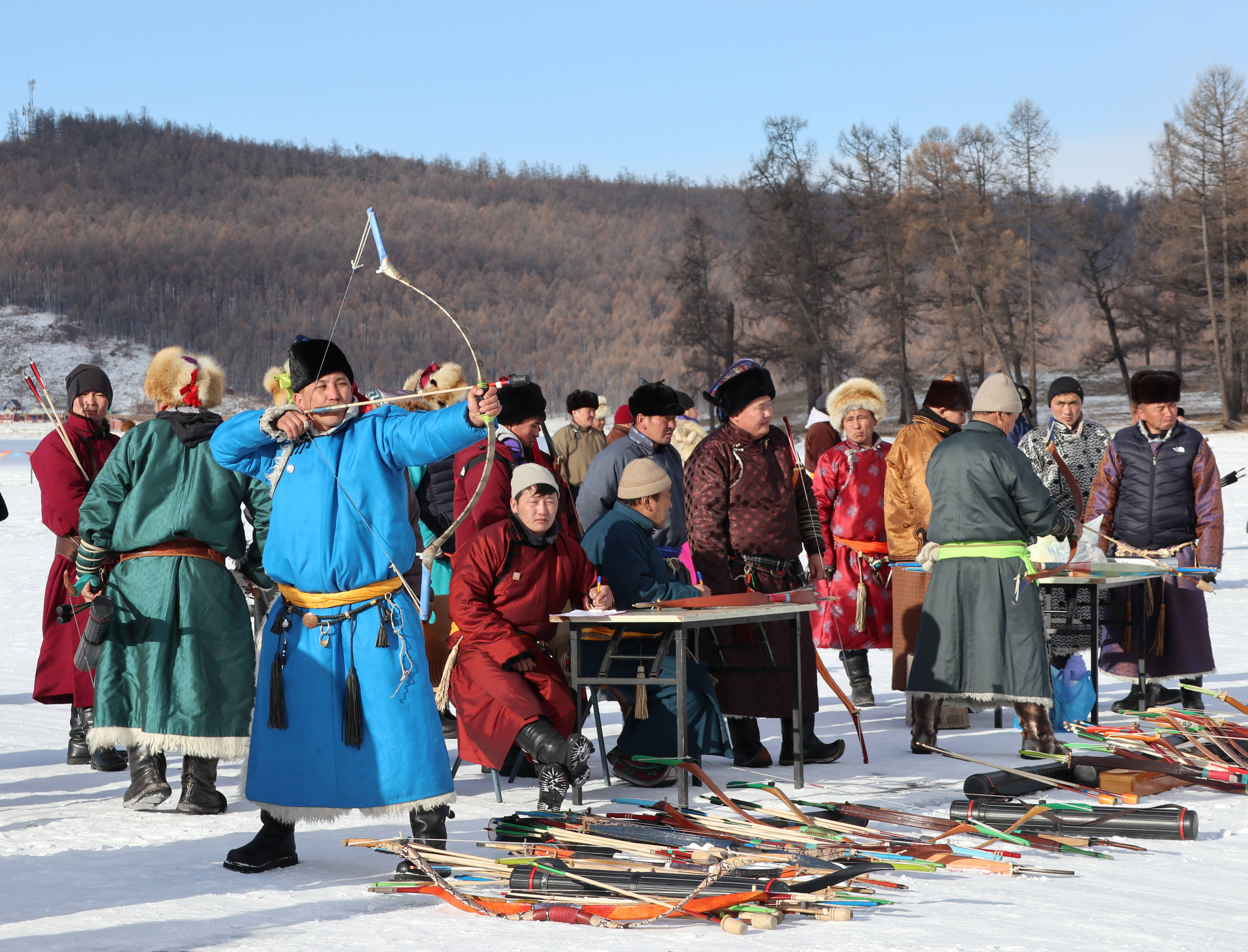 射箭|蒙古国“蓝珍珠”冰雪节在库苏古尔湖畔举行