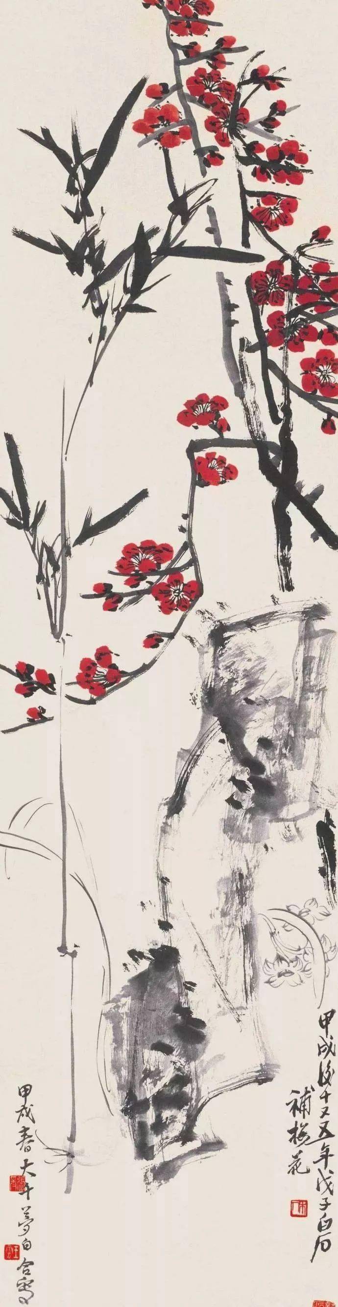 水墨丹青,国画四君子赏析!_梅花_兰花_品格