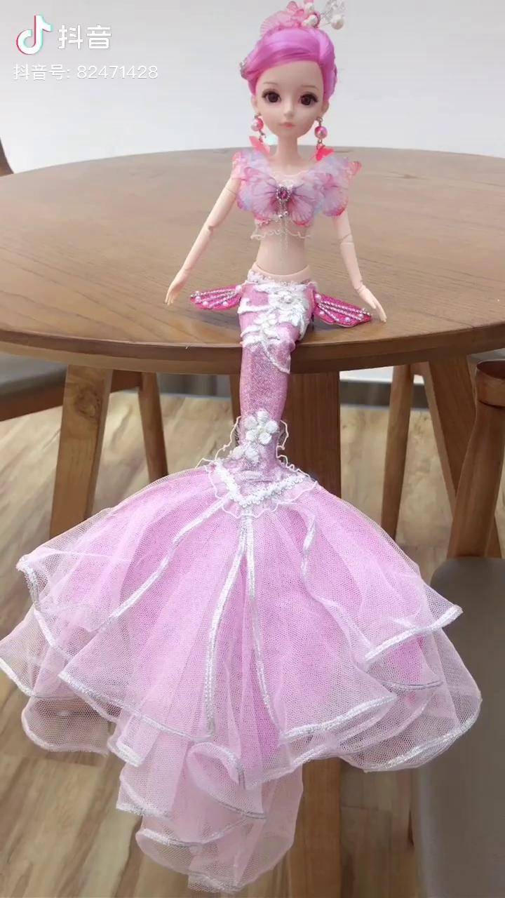 换个发型美人鱼芭比娃娃紫陌手工娃娃纯手工制作芭比娃娃衣服