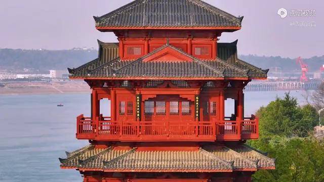 宜都望江楼古今对望差一个仙气儿飘飘的小姐姐