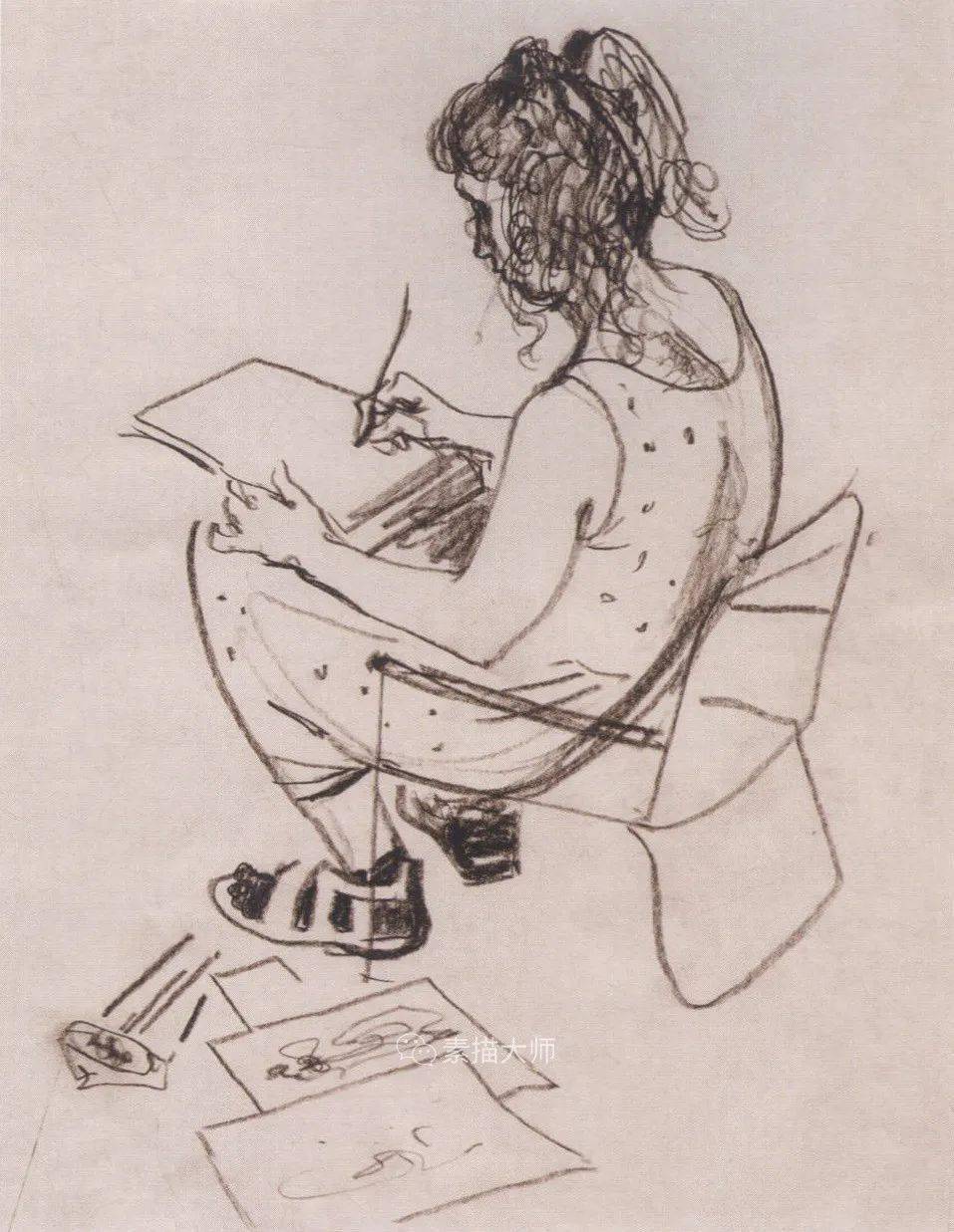 列宾美院绘画基础教学速写二