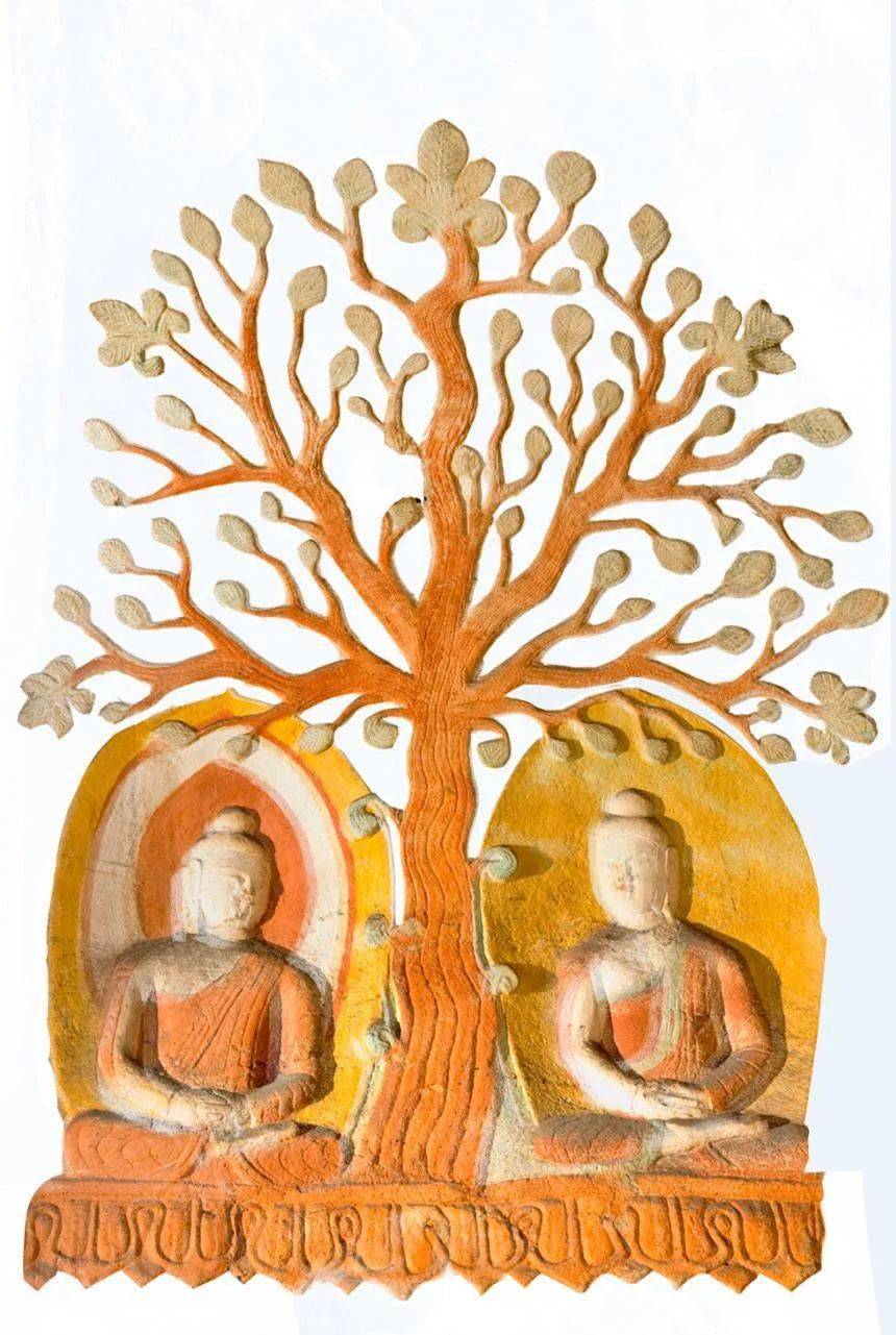 石壁上的翠影扶疏:云冈石窟雕刻中的圣树_树木_画面_太子