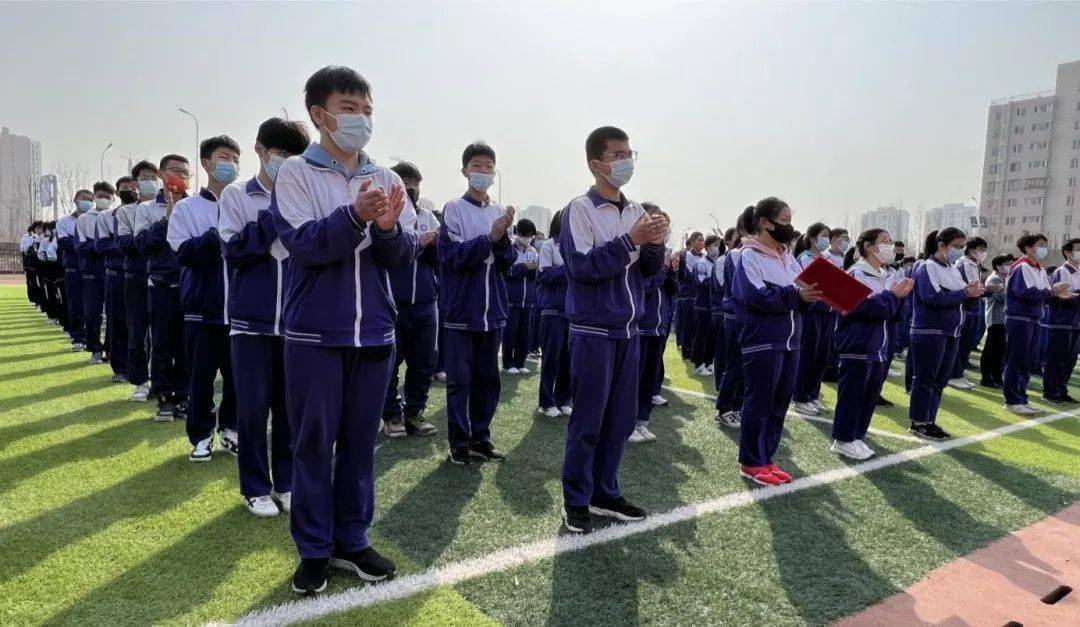 拼搏一百天一起向未来程林中学举行2022届冲刺中考百日誓师大会