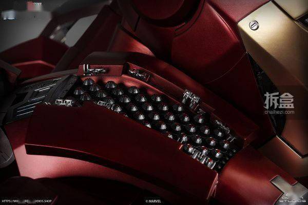 系列|QUEEN STUDIOS 漫威系列 钢铁侠 MARK7 1/1比例收藏胸像