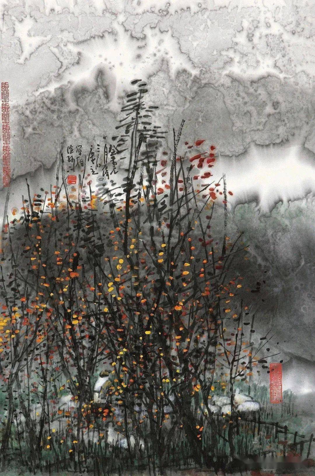 曾宓山水画黑密圆柔浑厚华润虚和静幽