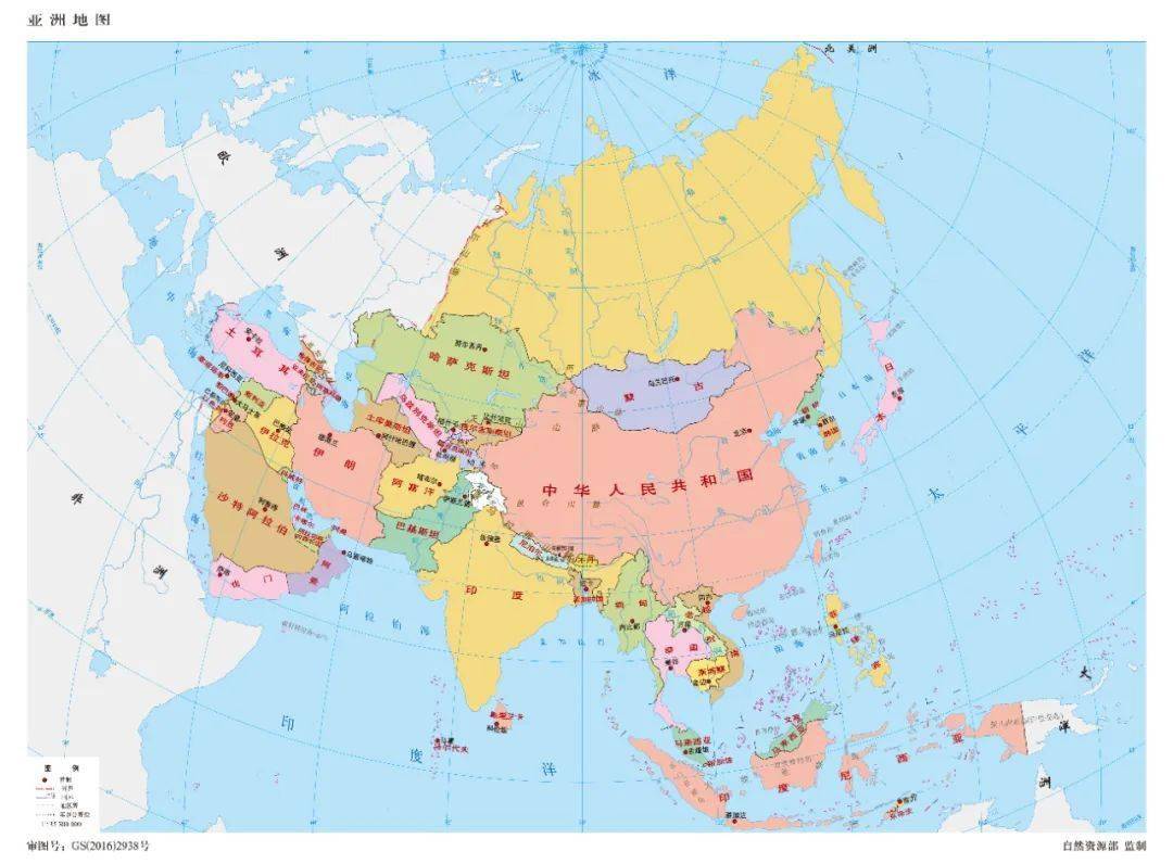 亚洲地图画法步骤图片
