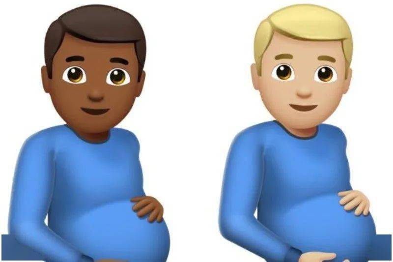 man"(怀孕的男人,也被网友戏称"男妈妈","男孕妇")的表情