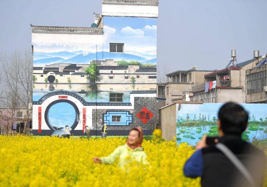 淮上区梅桥镇文化墙绘添彩乡村振兴