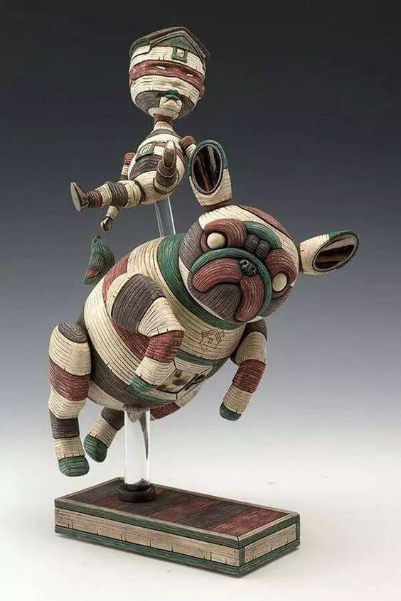 美国雕塑家calvin ma的古怪小人雕塑作品_芥子园_画谱_中国画