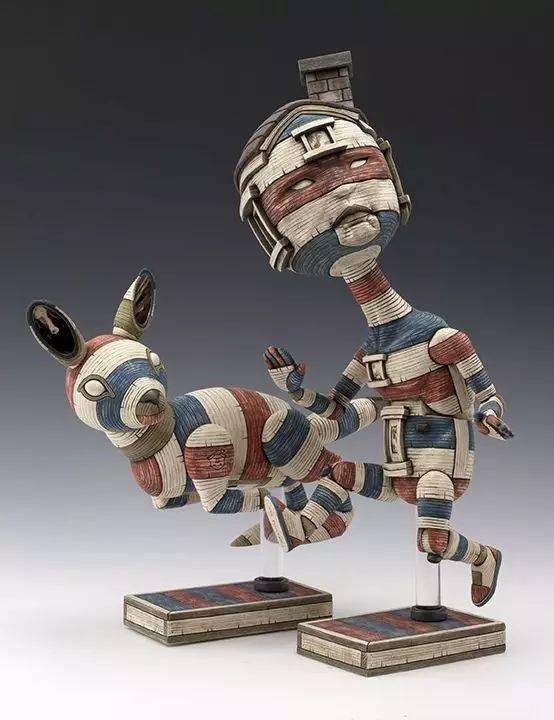 美国雕塑家calvin ma的古怪小人雕塑作品_芥子园_画谱_中国画