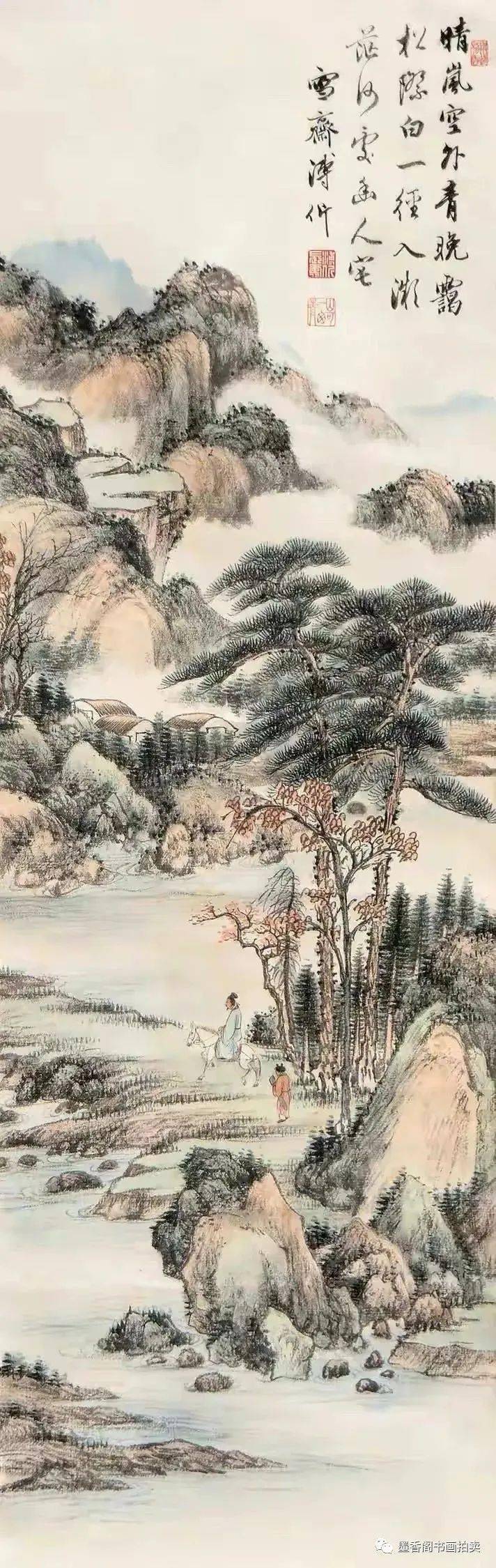 溥伒的精美山水画古韵唯美堪称一绝