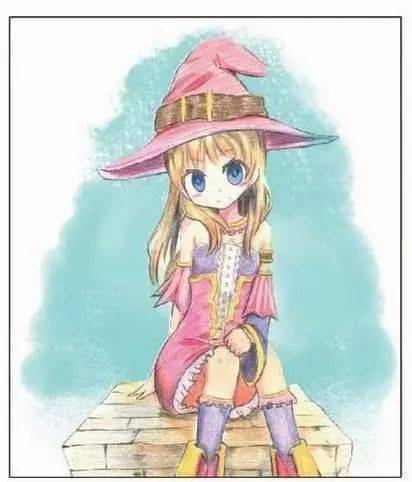 彩铅动漫人物画法小巫女