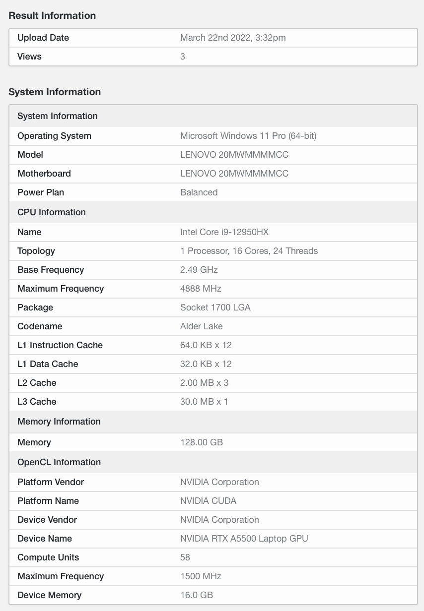 显存|联想新款移动工作站曝光：搭载 i9-12950HX + RTX A5500