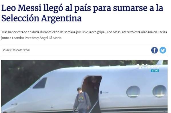 梅西|Tyc：梅西已经飞抵阿根廷，其个人感觉良好有望出战世预赛
