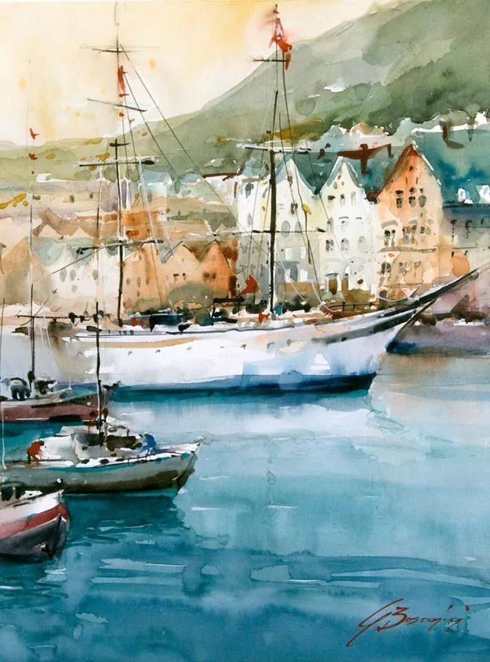 有些水彩凝固了时光意大利水彩画家朱利亚诺的作品