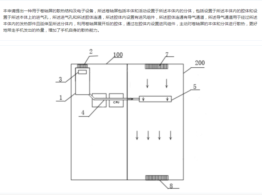 手机|小米卷轴屏散热专利获授权：可通过进风实现主动散热