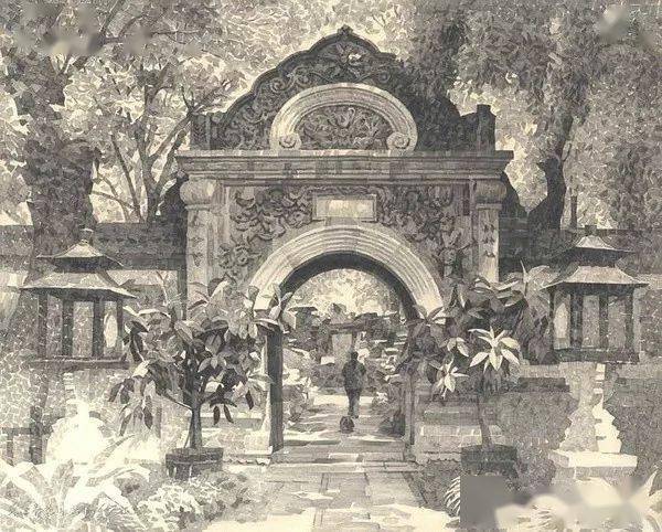 老北京胡同的素描画太美了