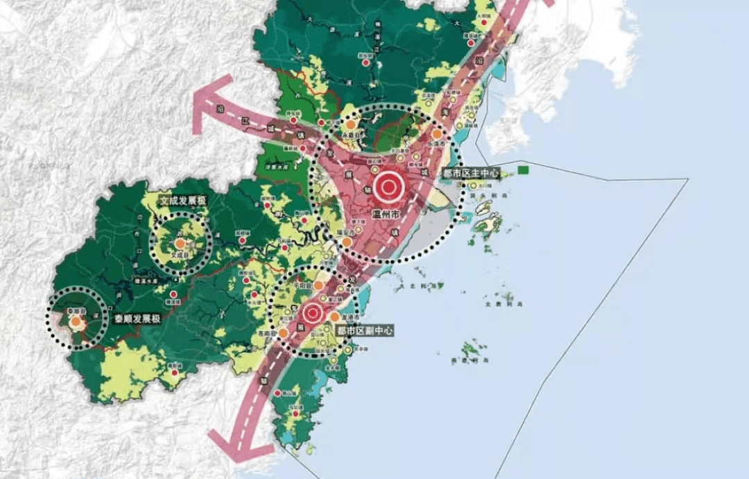 温州市地图区域板块图片