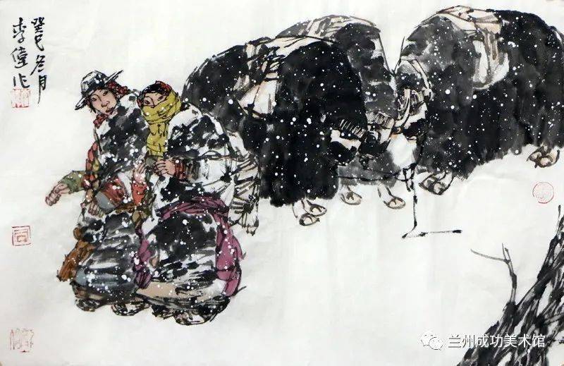 构图布其诚立象取其神赏读甘肃画院原院长李伟先生作品西部成功书画家