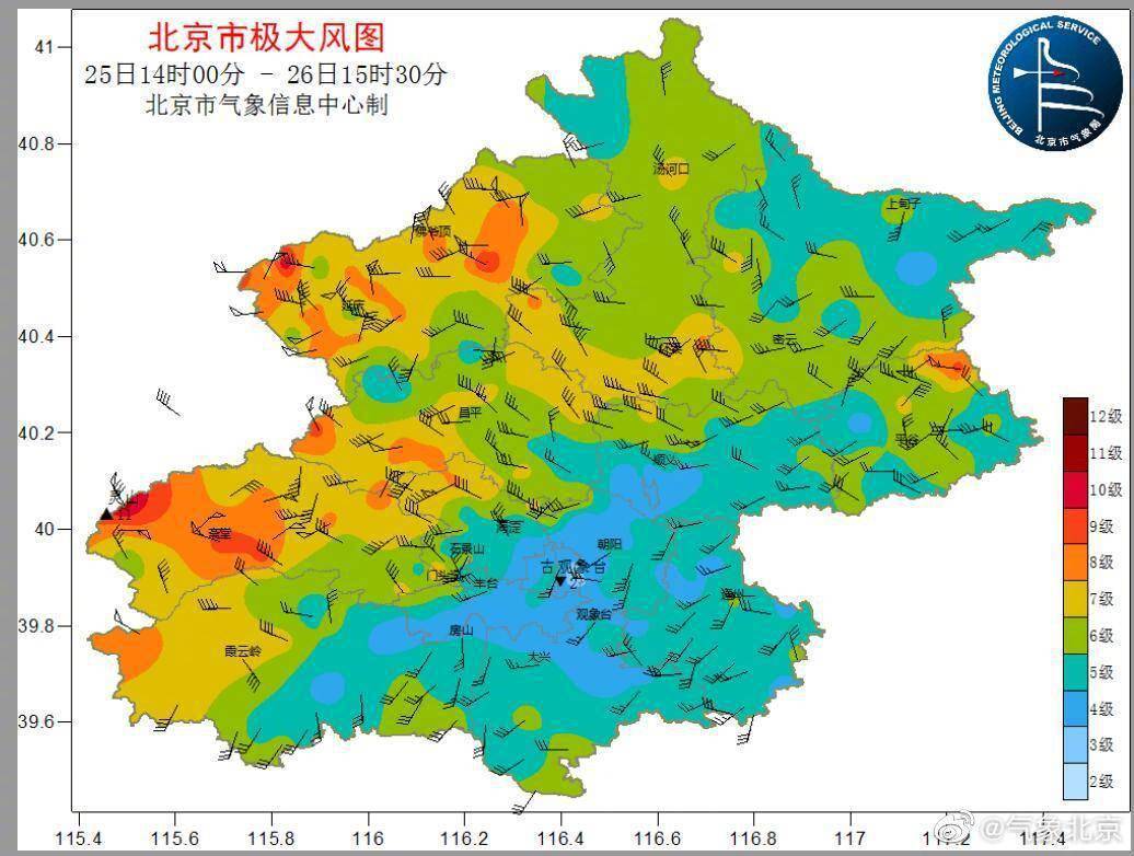 北京北风上线目前风力较大西部地区尤其明显