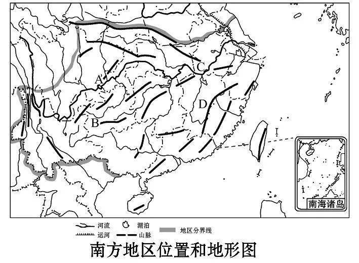 地图中国简笔画 黑白图片