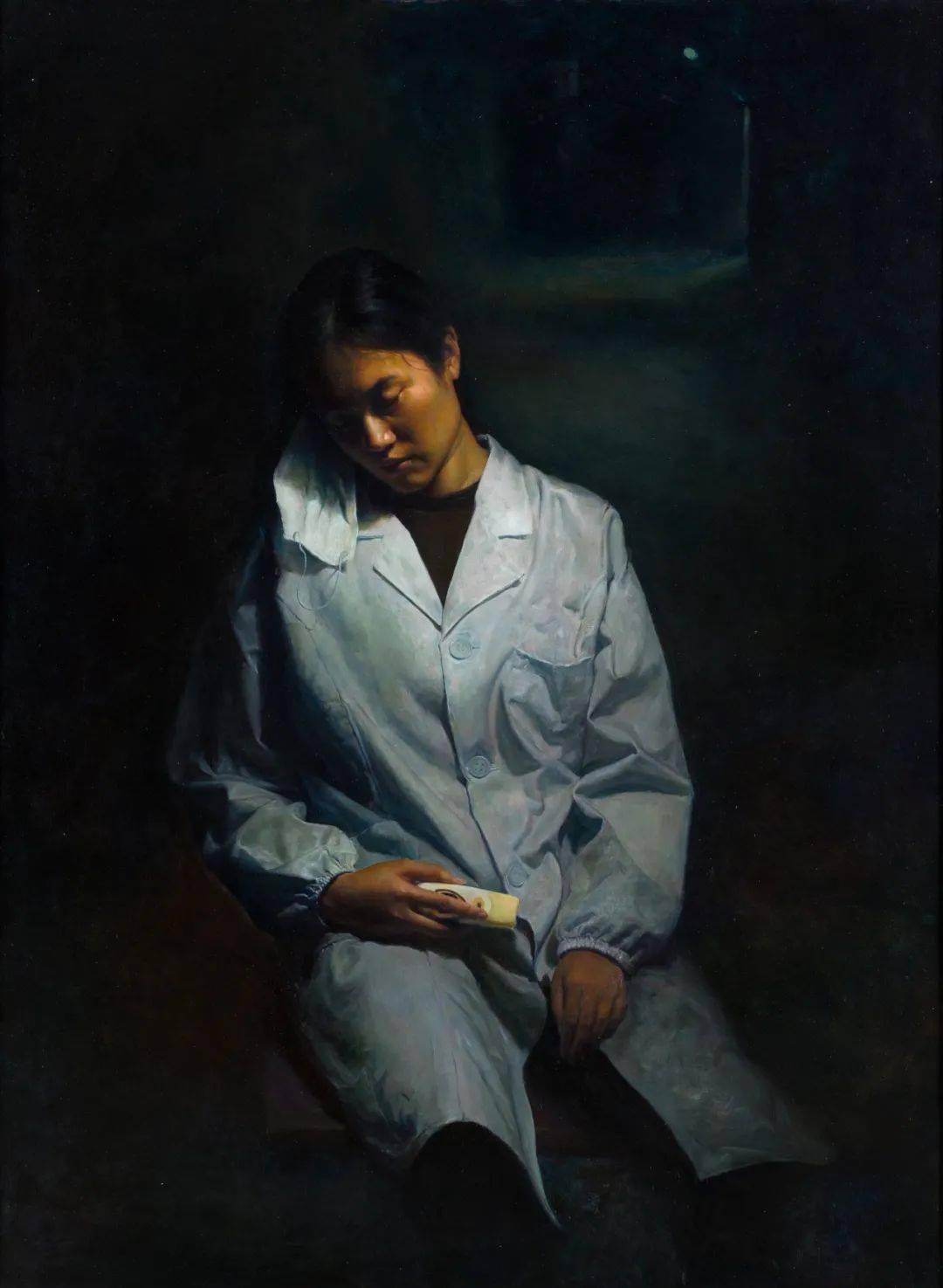 王爱俊《捉鱼日记之六》190×190cm布面油画罗文勇《幸福的歌二》130