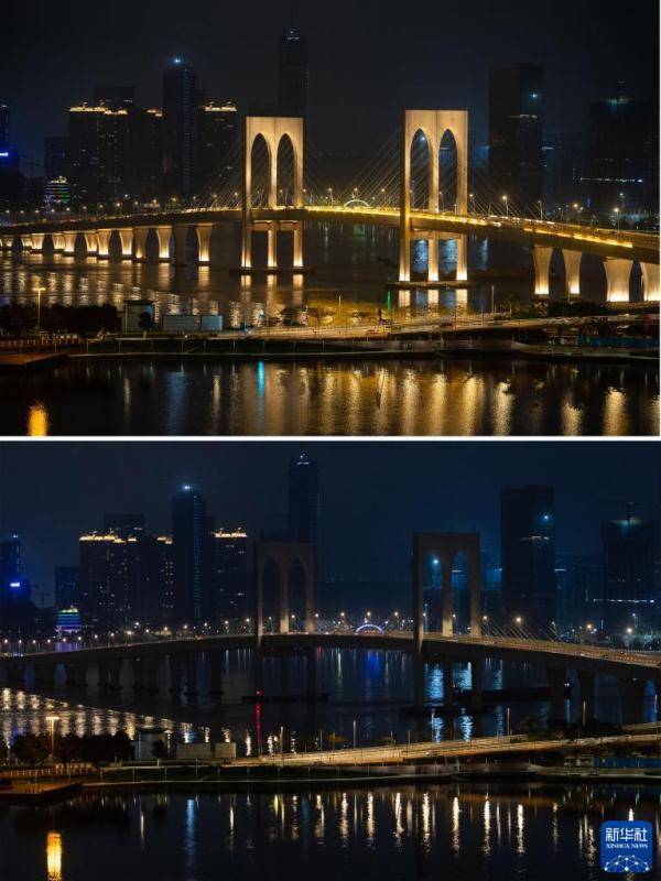 澳门响应"地球一小时"活动_张金_灯一_新华社