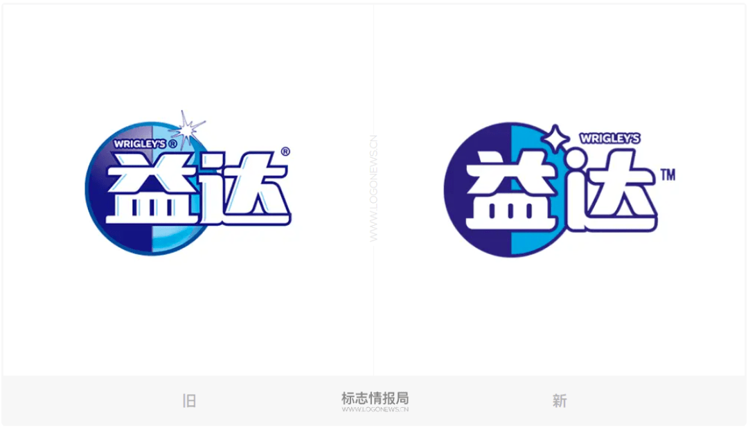 标志|时隔8年后,益达重新设计了logo和包装_品牌_图形_符号