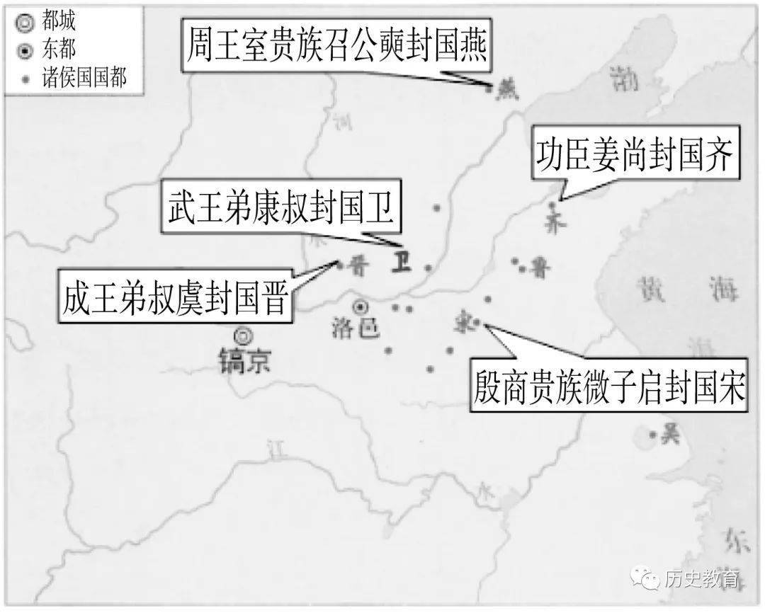 2下面是西周分封的部分情况示意图